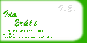 ida erkli business card